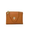Billetera de Viaje de Cuero Genuino Transfronteriza Nueva Primavera/Verano para Mujer, Billetera para Monedas de Color Sólido de Lujo Ligero, Negra