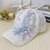 Boné de renda fina de verão feminino, malha respirável, flor, moda, boné de beisebol, guarda-sol e protetor solar feminino
