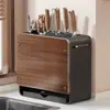 Estante de Almacenamiento para Cuchillos Cocina Multifuncional Encimera Cuchillos Palillos Cuchara Estante Integrado para Almacenamiento Hogar Organizador para Colocar Tabla de Cortar