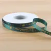 En stock Cinta Navideña de 1CM Estilo Nuevo Estampado en Caliente Cinta de Color para Empaque Banda para Atar Ramo de Flores Decoración Festiva de Caja de Regalo