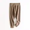 Pantalones Cálidos para Niños Gorditos, Pantalones Térmicos de Cachemir y Seda Extra Grandes de Cintura Alta para Otoño e Invierno
