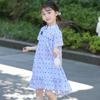 Nuevo Estilo de Verano 2026 para Niñas, Versátil, Holgado, Rayado, Artístico y Dulce, Estilo Nacional Qipao, Nuevo Vestido de Estilo Chino