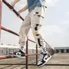 Calças Calças Cargo Masculinas Verão Estilo Coreano Tendência Versátil Pernas Casuais Esportes Estudante Finas Calças Cropped