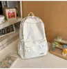 Mochila feminina estilo japonês e coreano com bordados e estampas, mochila casual de grande capacidade, bolsa escolar estudantil versátil de moda de nicho