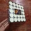Caja de 100 velas sin humo de 4 horas, té, parafina, confesión de cumpleaños de una celebridad de Internet, velas pequeñas, redondas, 50 unidades al por mayor