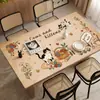 Mantel de dibujos animados retro, mantel resistente a altas temperaturas, impermeable y a prueba de aceite, mantel para mesa de centro lavable sin frotar, mantel de escritorio con sensación de lujo ligero y alta gama