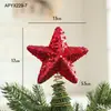 Nuevo Polvo Pegajoso Transfronterizo Estrella de la Punta del Árbol de Navidad Estrella Explosiva Estrella de Cinco Puntas Decoraciones Navideñas Diseño de Escena Navideña