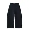 Calça de Alfaiataria Feminina Azul Marinho, Novo Estilo Outono 2026, Caimento Fluido, Cintura Alta, Corte Reto Solto, Casual, Perna Larga