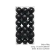 Decoraciones navideñas transfronterizas, bolas galvanizadas, adornos para árbol de Navidad, bolas colgantes, bolas de Navidad de 3 cm - 36 uds.