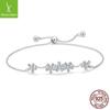 Veloko pulseira de moda em prata de lei s925 acessórios femininos zircônia personalidade pulseira de contas fornecimento direto da fábrica SCB084