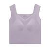 Camisola para Mujer con Almohadillas de Sujetador Incorporadas, Ropa Exterior sin Sujetador Integrada, Espalda Hermosa, Cobertura Lateral del Pecho, Top Base sin Mangas