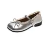 Zapatos Mary Jane dulces de estilo francés con lazo para mujer, nuevo modelo 2026, suela gruesa, adecuados para combinar con faldas, zapatos de cuero con cordones