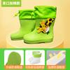 Botas de lluvia para niños al por mayor de fábrica, botas de lluvia antideslizantes impermeables con forro polar y dibujos animados para niños y niñas de jardín de infantes.