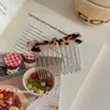 Princesa Fashion! Grampo de Cabelo Pente Reverso com Laço Estiloso de Alta Qualidade Retrô Simples Moderno Clipe Lateral para Cabelos Soltos
