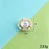 Popular hebilla de flor de aleación con pedrería de cristal para accesorios de cabello, zapatos, ropa, bolsos, accesorios para la cabeza, joyería DIY, suministro directo del fabricante