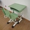 Mesa de estudo infantil de plástico ABS personalizada, mesa para ensino fundamental, mesa de escrita com elevação manual, conjunto de mesa e cadeira escolar