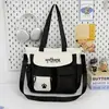 Bolso de Hombro Individual de Gran Capacidad con Bloques de Color Nuevo Lindo Bolso de Mano Suave para Chicas Jóvenes Bolso Cruzado Bolso de Tutoría de Alto Valor para Estudiantes