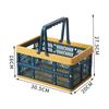 Cesta de almacenamiento plegable portátil, cesta de compras de supermercado, cesta de plástico para picnic al aire libre, ahorro de espacio en el maletero del coche.