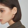 Pendientes de plata de ley 999 para mujer, de alta gama, con forma de oreja, con forma de hueso, para dormir, con orificios para las orejas, pendientes.