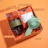 Caja de Regalo de Vasos de Vidrio Set Multicolor con Martillo de Ajenjo/Toalla/Paraguas/Abanico, Combinable Libremente Souvenir Práctico