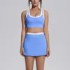 Nuevo conjunto de yoga a colorblock transfronterizo con tacto nude, casual y versátil, acanalado, de cintura alta, para ejercicio al aire libre, conjunto de seis piezas
