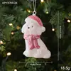 Nuevos Adornos de Plástico Rosa con Colores Pastel, Adornos Navideños de Dibujos Animados, Decoraciones Navideñas 3D Estilo Ins para Ventanas