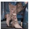 2026 Novas Botas de Inverno Tamanho 443 Botas de Equitação de Cano Alto Sapatos Femininos