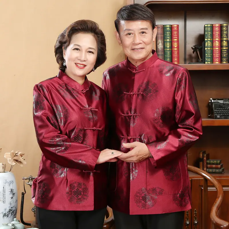 帮手SKU图-生日唐装男中老年爸妈婚礼服风爷爷奶奶过寿秋冬情