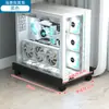 Chassi de Computador de Mesa Suporte Sob a Mesa Base de Chassi Móvel com Rodízios Suporte de Rack de Armazenamento Bandeja Grande