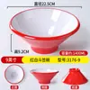 Vajilla de Melamina Rojo Tazón para Ramen Tazón para Sopa Tazón de Boca Ancha Tazón para Fideos Tazón Picante Caliente para Fideos Especial para Tienda de Fideos