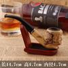Se puede enviar en nombre de Tume Pipa de Filtro de Resina Creativa Imitación Madera Maciza Cabeza de León Accesorios para Fumar al por Mayor Variedad de Pistola de Tabaco