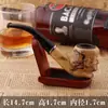Tubo de filtro de resina directo de fábrica creativo imitación madera maciza cabeza de león en stock juego para fumar al por mayor variedad de pistola para fumar