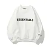 Versão Correta da Marca de Moda de Rua Essentials Novo com Letras Aveludadas Moletons Masculinos e Femininos Moletons Pesados com Forro de Lã