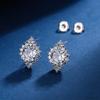 Conjunto de tres piezas transfronterizo, sencillo, elegante, de alta calidad, con colgante de circonita de 4 quilates, anillo y pendientes, joyería de lujo para mujer.