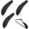 Percha de flocado soporte de hombro negro engrosado ensanchado antideslizante anti-deformación almohadilla de hombro para percha moldeador de hombros accesorios para perchas