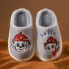 Pantuflas de Algodón para Niños de Paw Patrol para Todas las Estaciones, Niños y Niñas, Perros Lindos de Dibujos Animados, Primavera y Otoño, Pantuflas de Casa para Interior