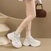 Zapatos de Padre de Malla Transpirable Versátiles para Adelgazar para Mujer 2026 Otoño Nuevos Zapatos Deportivos Casuales de Malla Blanca