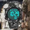 Reloj Electrónico Deportivo Camuflaje Nuevo para Hombre Estudiante Multifuncional Impermeable Pantalla Grande Reloj Militar Reloj Deportivo para Ancianos
