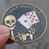 Prensador de tarjetas de regalo Texas Hold'em con chip metálico y protector de tarjetas chapado en oro de 100 g opcional