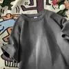 Nova Camiseta Casual Masculina de Manga Curta 2025 250g Lavagem Pesada com Areia Toque Gelado Solta Tamanho Plus Size Algodão Gola Redonda Camiseta Masculina