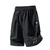 Pantalones Cortos de Cinco Puntos Rectos de Color Sólido de Verano de Moda Estilo Hong Kong Transfronterizos para Hombre, Deportivos Casuales Juveniles Versátiles Cómodos Venta al por Mayor