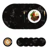 Mantel individual de PU transfronterizo, mantel para mesa redonda, impermeable, lavable, resistente al calor, adecuado para interior y exterior, mantel aislante para mesa de comedor de cocina en casa