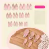 Olho de Gato Novo Produto Venda Quente Transfronteiriça Tridimensional Estilo Francês Banhado a Ouro High-End Minimalista Artesanal Usável Nail Art Produtos Acabados Atacado