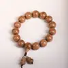 Pulsera de Seis Hileras de Madera Vieja, Cuentas de Madera, Madera que Repele Dragones, Cuentas de Madera Coleccionables, Textura de Seis Hileras, Pulsera Ranurada, Hilo de Cuentas, Amuleto de Buena Suerte