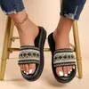 Pantuflas Planas Casuales de Talla Grande Transfronterizas para Mujer 2023 Nuevo Estilo de Una Tira con Suela Gruesa Moda Playa Mujer Boca de Pez