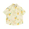 Camisas Hawaianas de Manga Corta New Retro Transfronterizas para Hombres y Mujeres, Casual Modernas Holgadas para Parejas, Camisas Florales de Playa para Vacaciones