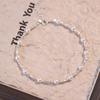 Plata Quebrada Original Varios Brazalete de Plata de Ley 925 de Dos Piezas para Mujer Lujo Ligero Sensación de Gama Alta Brazalete de Perla Shijia Brazalete Gomasa de Ins