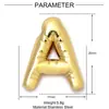 Europa y Estados Unidos venta caliente oro real 18k acero de titanio 26 letra colgante burbuja acero inoxidable joyería accesorios diy colgante de collar