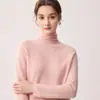 ¡Uso Versátil! Suéter 100% Cachemir Puro para Mujer, Cuello Alto, Agradable para la Piel, Suéter de Punto Suave y Esponjoso, Top Base de Cuello Alto