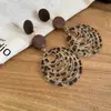 Pendientes de Corazón de Madera Color Café Transfronterizos Europeos y Americanos, Pendientes Estilo Retro Maillard, Pendientes de Diseño de Nicho para Mujer